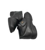 Ghete dama Solidus 41, piele, negru, imblanite - imagine 4