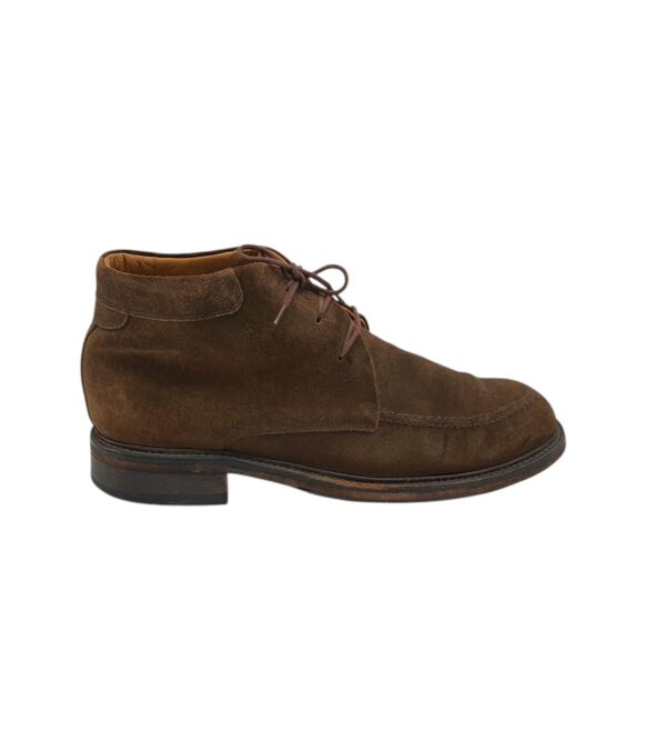 Ghete barbati Charles 42, piele intoarsa, maro - imagine 1