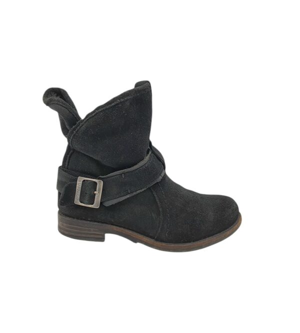 Cizme dama Buffalo 38, piele intoarsa, negru - imagine 1
