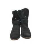 Cizme dama Buffalo 38, piele intoarsa, negru - imagine 3