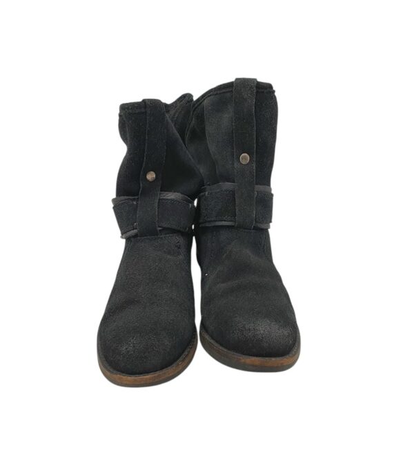 Cizme dama Buffalo 38, piele intoarsa, negru - imagine 3