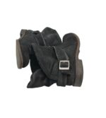 Cizme dama Buffalo 38, piele intoarsa, negru - imagine 4