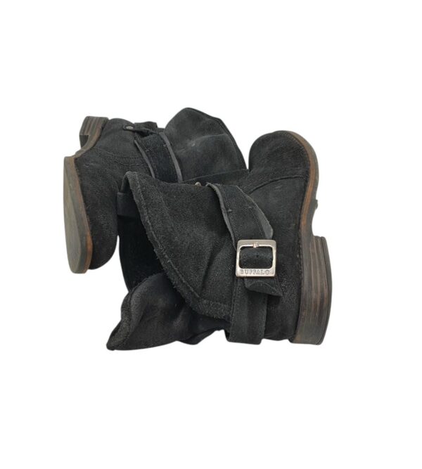 Cizme dama Buffalo 38, piele intoarsa, negru - imagine 4