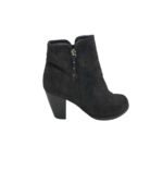 Botine dama Justfab 37, material textil, negru