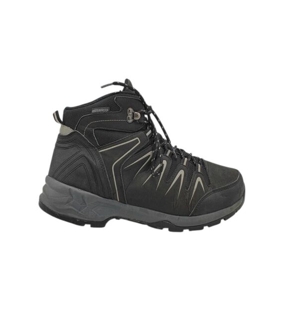 Ghete barbati 43, imitatie de piele, material textil, negru, waterproof - imagine 1