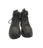 Ghete barbati 43, imitatie de piele, material textil, negru, waterproof - imagine 3
