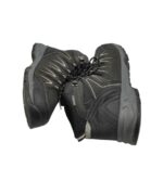 Ghete barbati 43, imitatie de piele, material textil, negru, waterproof - imagine 4