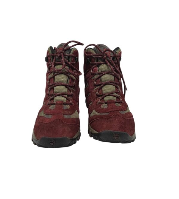 Ghete dama Jack Wolfskin 39, piele intoarsa, material textil, visiniu - imagine 3