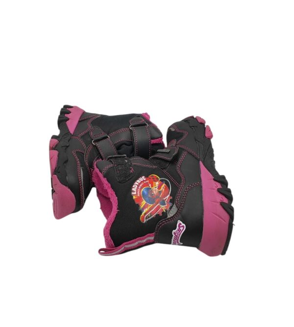 Ghete copii 28, imitatie de piele, material textil, negru, imblanite - imagine 4