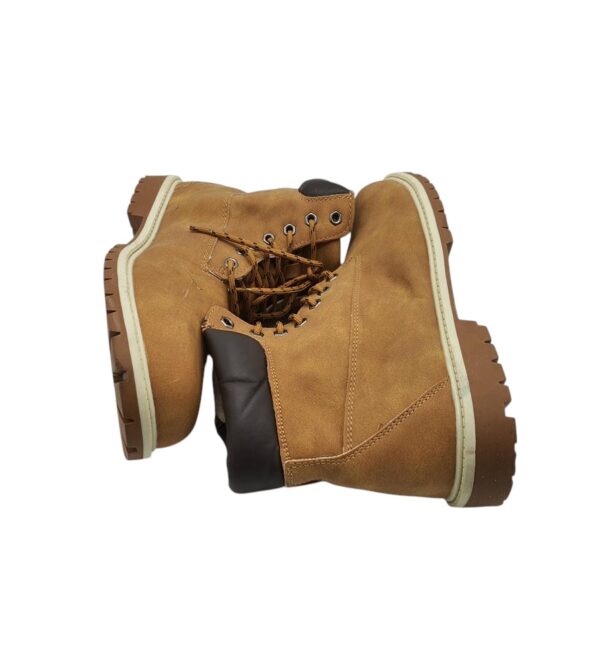 Ghete barbati Livergy 43, imitatie de piele, maro, imblanite - imagine 4