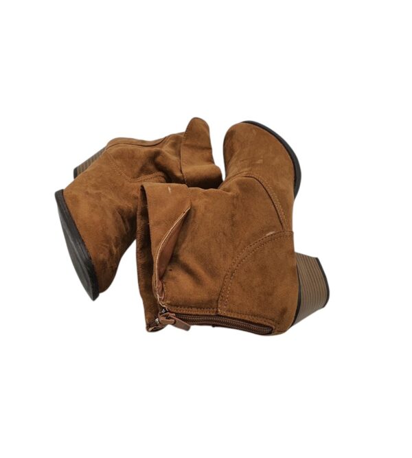 Botine dama  39, material textil, maro - imagine 4