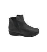 Ghete dama Caprice 39, piele, negru, imblanite