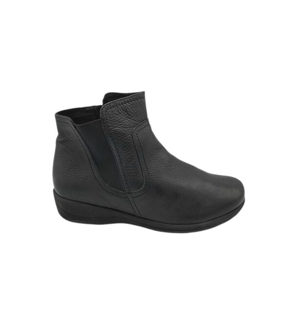Ghete dama Caprice 39, piele, negru, imblanite - imagine 1
