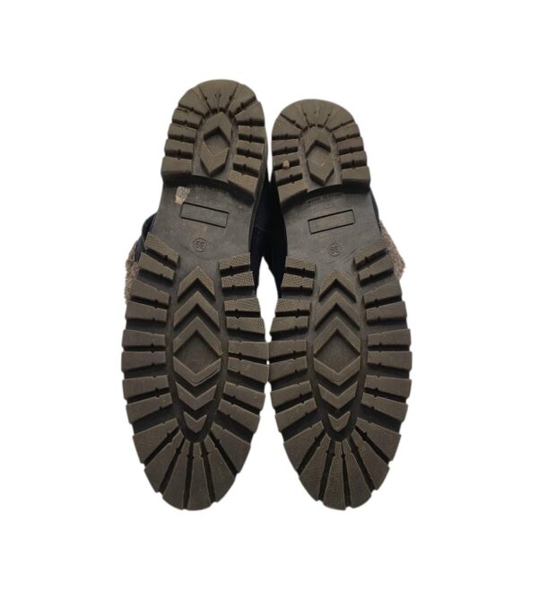 Cizme dama 39, piele intoarsa, negru, imblanite - imagine 5
