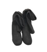 Cizme dama 43, material textil, negru - imagine 3