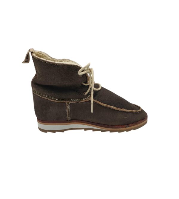 Ghete dama Crikit  37, piele, maro, imblanite - imagine 1