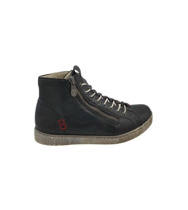 Ghete dama Rieker 38, imitatie de piele,  negru - imagine 1