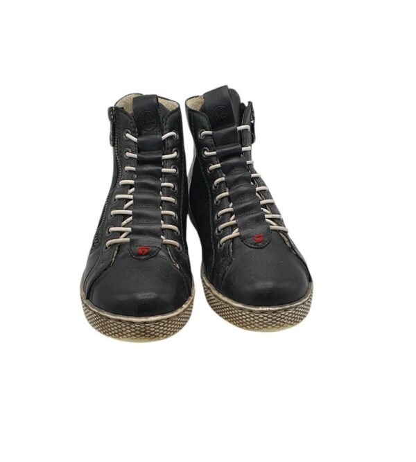 Ghete dama Rieker 38, imitatie de piele,  negru - imagine 3