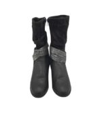 Cizme dama Cityline 39, imitatie de piele, material textil, negru - imagine 3