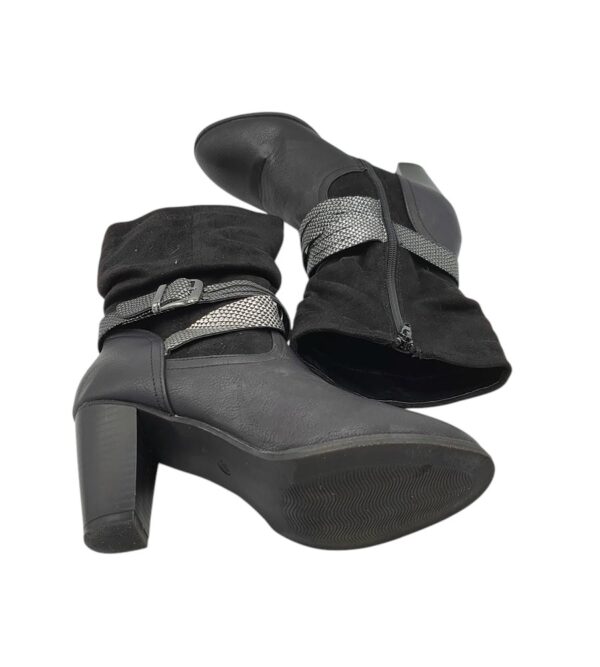 Cizme dama Cityline 39, imitatie de piele, material textil, negru - imagine 4