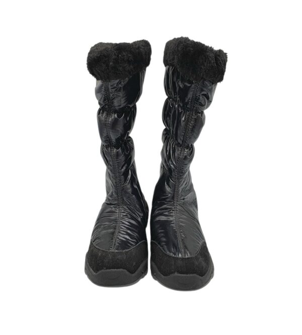 Cizme dama Tentex 36, material textil, negru, imblanite - imagine 3