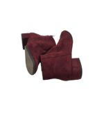 Botine dama Tamaris 38, material textil, visiniu - imagine 4