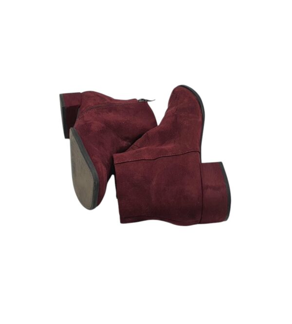 Botine dama Tamaris 38, material textil, visiniu - imagine 4