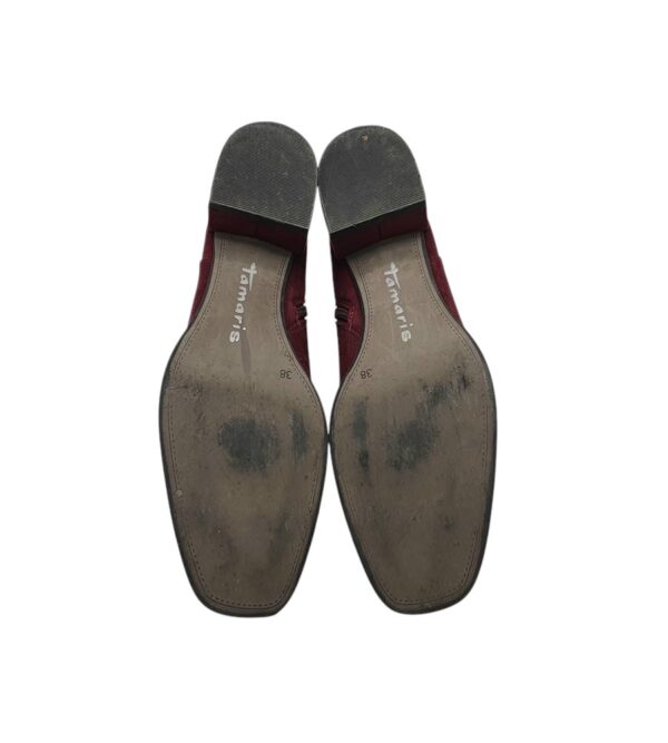 Botine dama Tamaris 38, material textil, visiniu - imagine 5