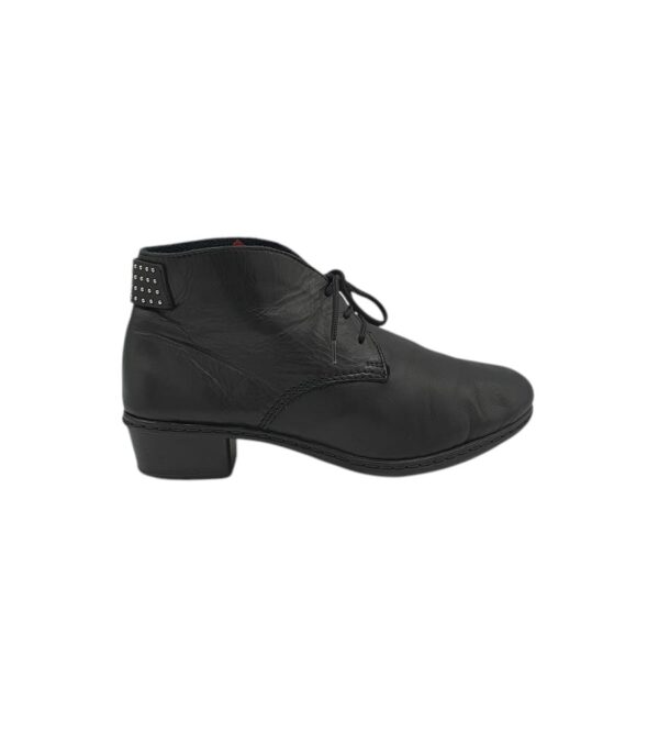 Botine dama Rieker 40, piele, negru - imagine 1