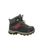 Ghete dama Quechua 37, material textil, imitatie de piele, gri negru, waterproof