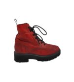 Ghete dama Paul Green 39, piele, rosu
