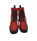 Ghete dama Paul Green 39, piele, rosu - imagine 3