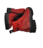 Ghete dama Paul Green 39, piele, rosu - imagine 4