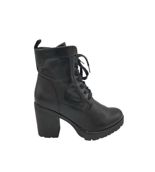 Botine dama 38, imitatie de piele, negru - imagine 1
