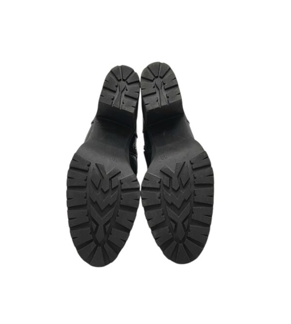 Botine dama 38, imitatie de piele, negru - imagine 5