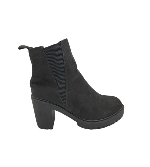 Botine dama 39, material textil, negru - imagine 1