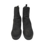 Botine dama 39, material textil, negru - imagine 3