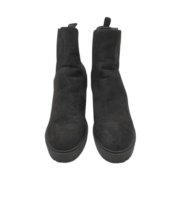 Botine dama 39, material textil, negru - imagine 3