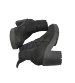 Botine dama 39, material textil, negru - imagine 4