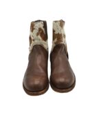 Cizme dama 41, piele, maro alb - imagine 3