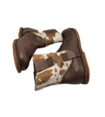 Cizme dama 41, piele, maro alb - imagine 4