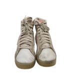 Adidasi barbati Converse 44, piele intoarsa, piele, alb gri - imagine 3