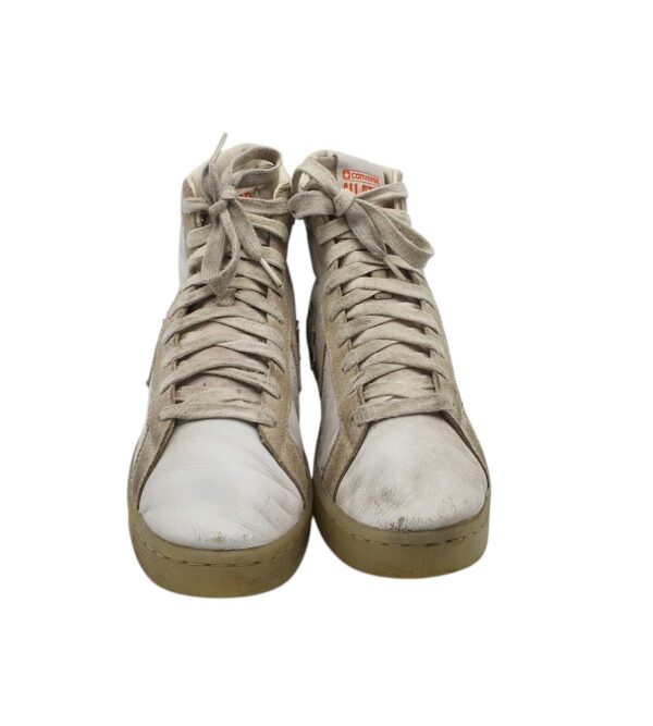 Adidasi barbati Converse 44, piele intoarsa, piele, alb gri - imagine 3