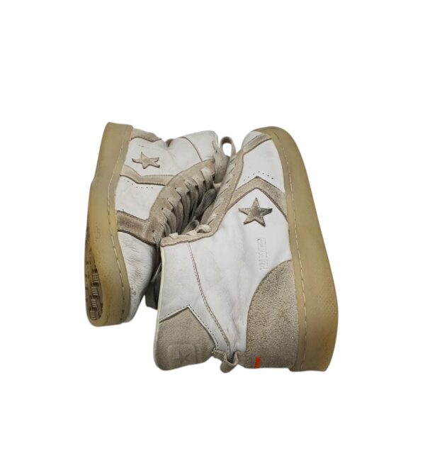 Adidasi barbati Converse 44, piele intoarsa, piele, alb gri - imagine 4
