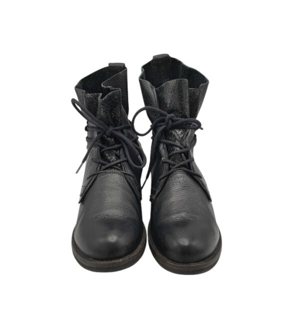 Ghete dama 40, piele, negru - imagine 3