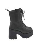 Ghete dama 38, imitatie de piele, negru