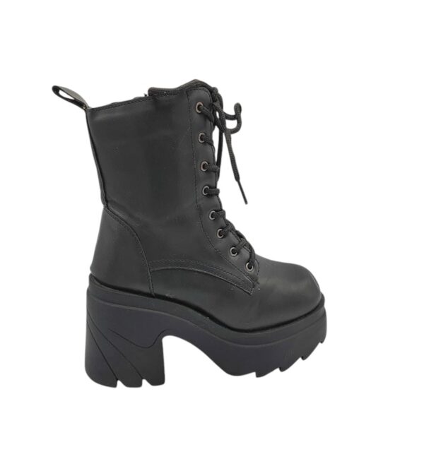 Ghete dama 38, imitatie de piele, negru - imagine 1