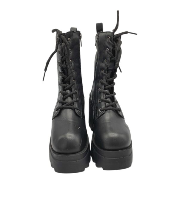 Ghete dama 38, imitatie de piele, negru - imagine 3