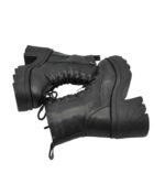 Ghete dama 38, imitatie de piele, negru - imagine 4