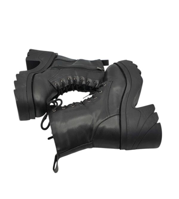 Ghete dama 38, imitatie de piele, negru - imagine 4